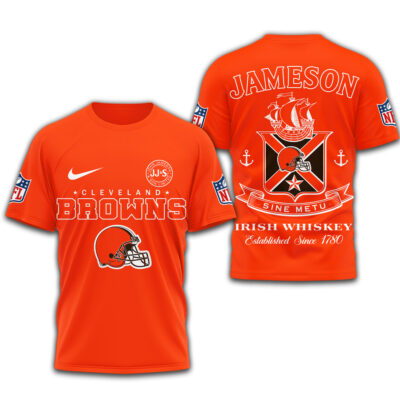 Cleveland Browns | Premium NFL Jameson Irish Whiskey 3D Shirt