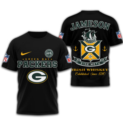 Alternative view of Green Bay Packers | Premium NFL Jameson Irish Whiskey 3D Shirt