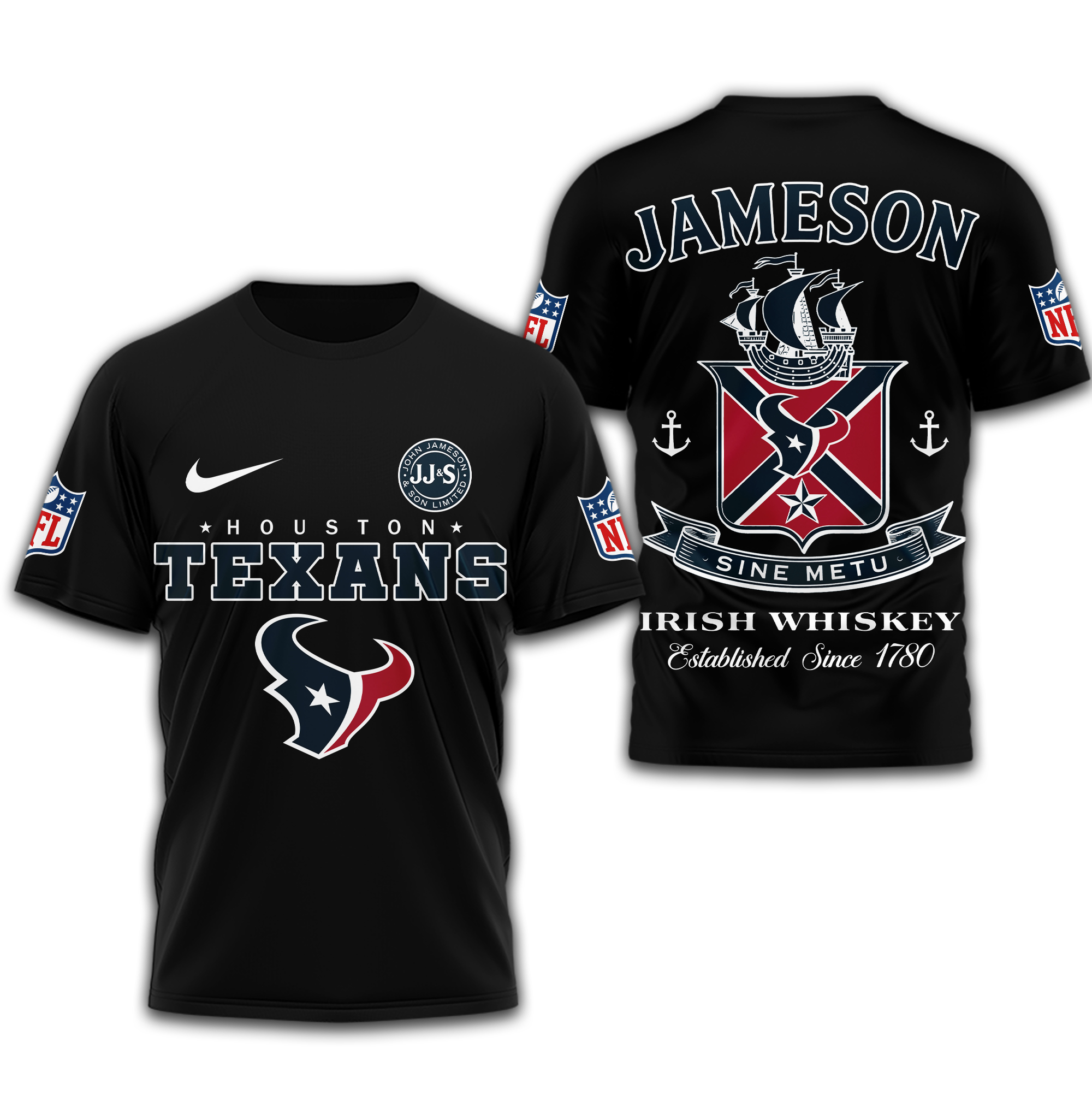 Houston Texans | Premium NFL Jameson Irish Whiskey 3D Shirt - Image 2