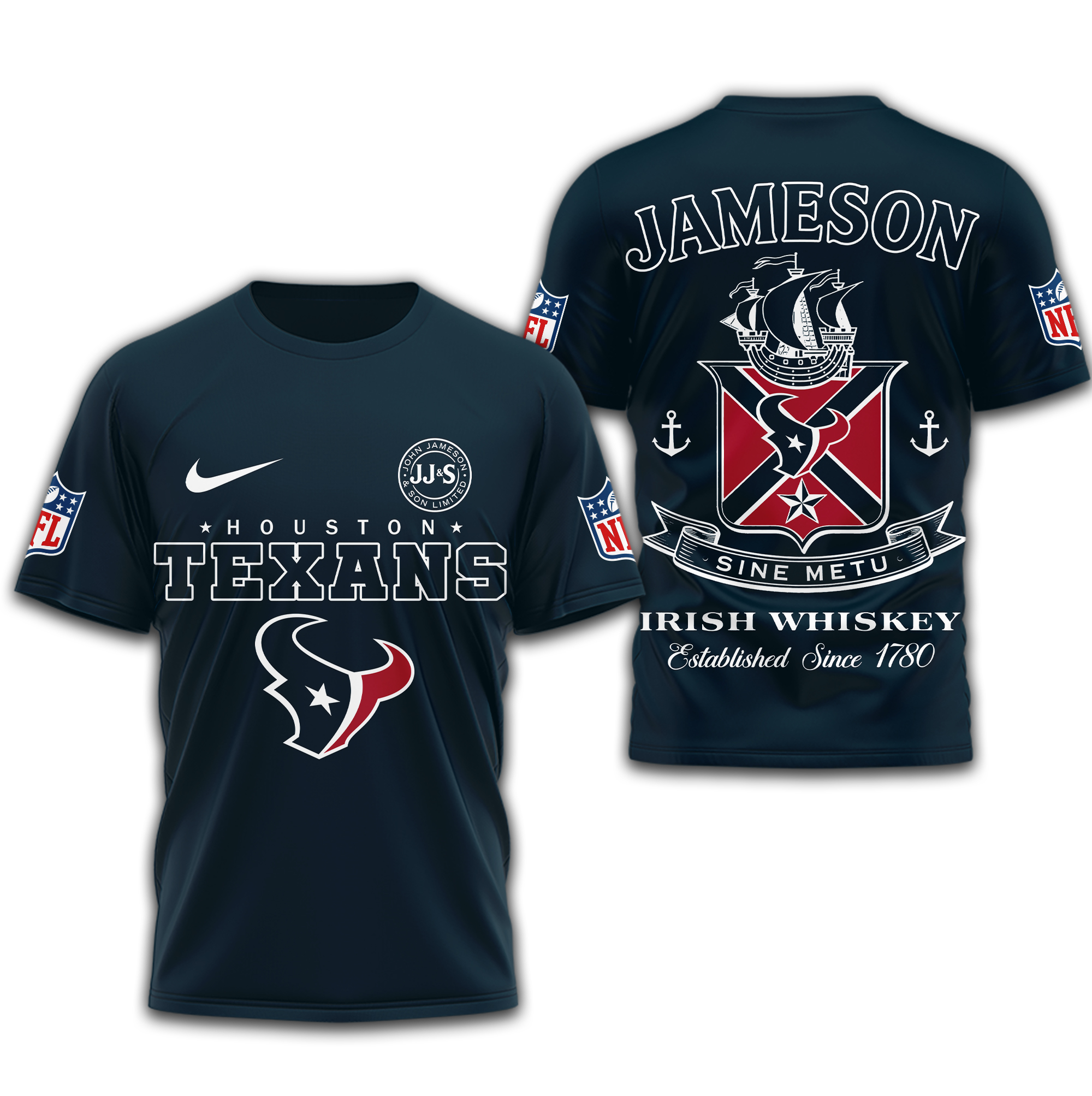 Houston Texans | Premium NFL Jameson Irish Whiskey 3D Shirt - Image 3