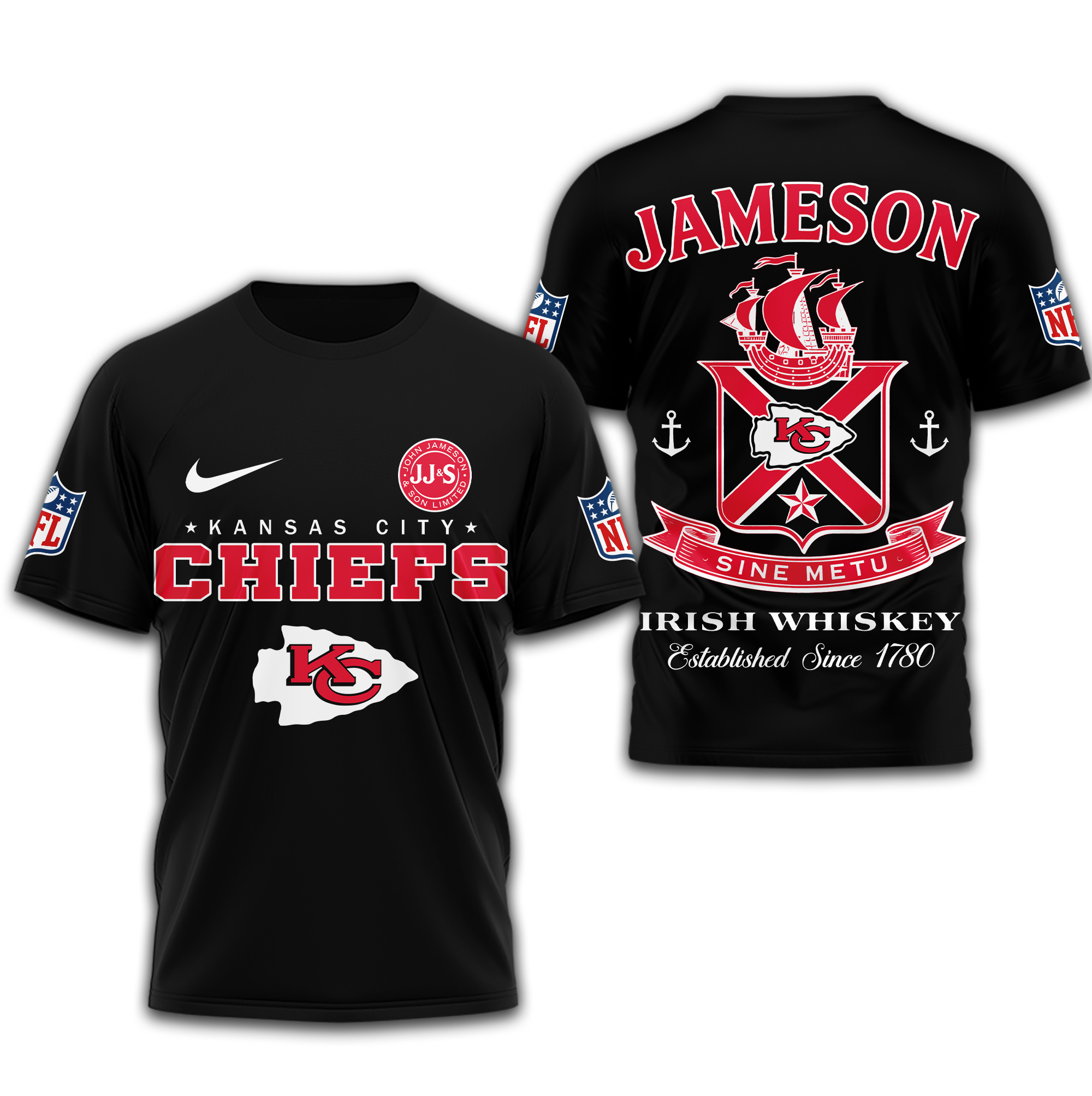 Kansas City Chiefs | Premium NFL Jameson Irish Whiskey 3D Shirt - Image 2