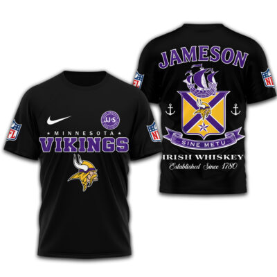 Minnesota Vikings | Premium NFL Jameson Irish Whiskey 3D Shirt