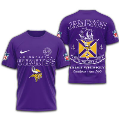 Minnesota Vikings | Premium NFL Jameson Irish Whiskey 3D Shirt
