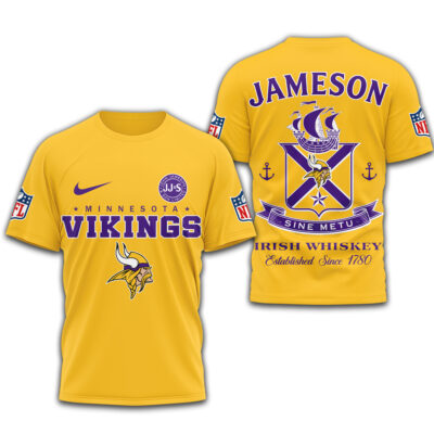 Minnesota Vikings | Premium NFL Jameson Irish Whiskey 3D Shirt