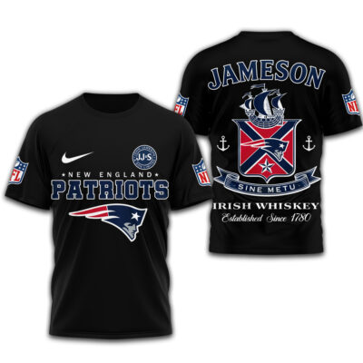 New England Patriots | Premium NFL Jameson Irish Whiskey 3D Shirt