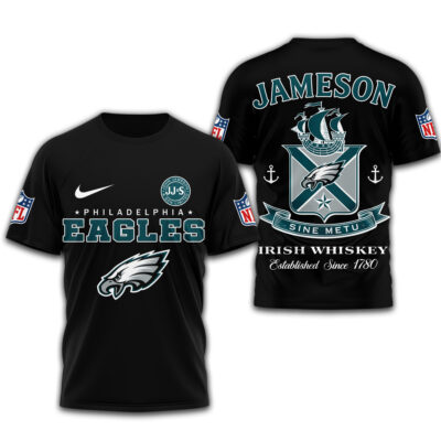 Alternative view of Philadelphia Eagles | Premium NFL Jameson Irish Whiskey 3D Shirt
