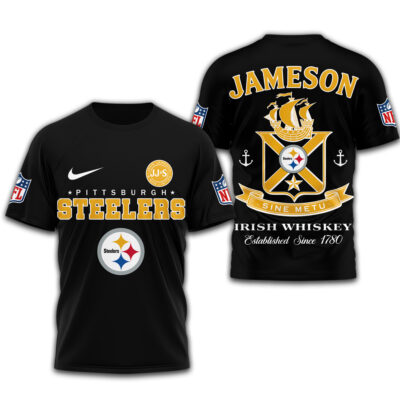 Alternative view of Pittsburgh Steelers | Premium NFL Jameson Irish Whiskey 3D Shirt