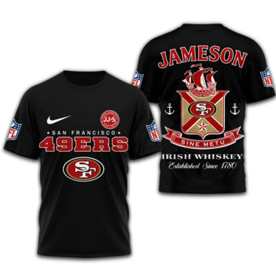 Alternative view of San Francisco 49ers | Premium NFL Jameson Irish Whiskey 3D Shirt