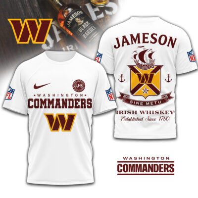 Washington Commanders | Premium NFL Jameson Irish Whiskey 3D Shirt