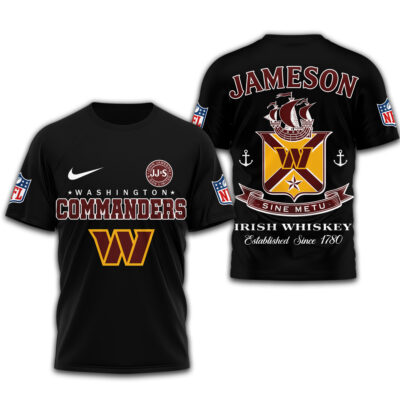 Washington Commanders | Premium NFL Jameson Irish Whiskey 3D Shirt