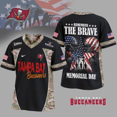 Tampa Bay Buccaneers | Premium NFL Memorial Day V-neck Baseball Jersey