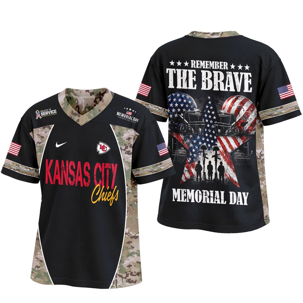 Kansas City Chiefs | Premium NFL Memorial Day V-neck Baseball Jersey - Image 4