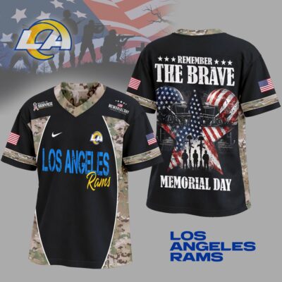 Los Angeles Rams | Premium NFL Memorial Day V-neck Baseball Jersey