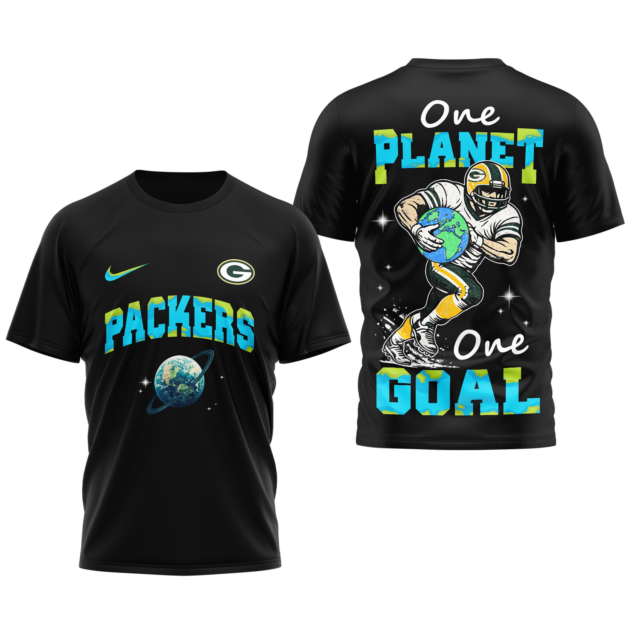 Green Bay Packers | Premium NFL x Earth Day 3D Shirt - Image 4