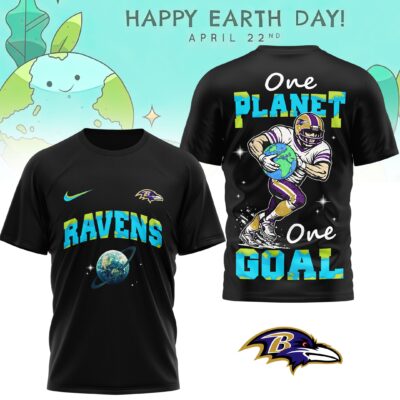 Baltimore Ravens | Premium NFL x Earth Day 3D Shirt