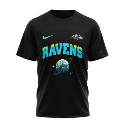 Alternative view of Baltimore Ravens | Premium NFL x Earth Day 3D Shirt