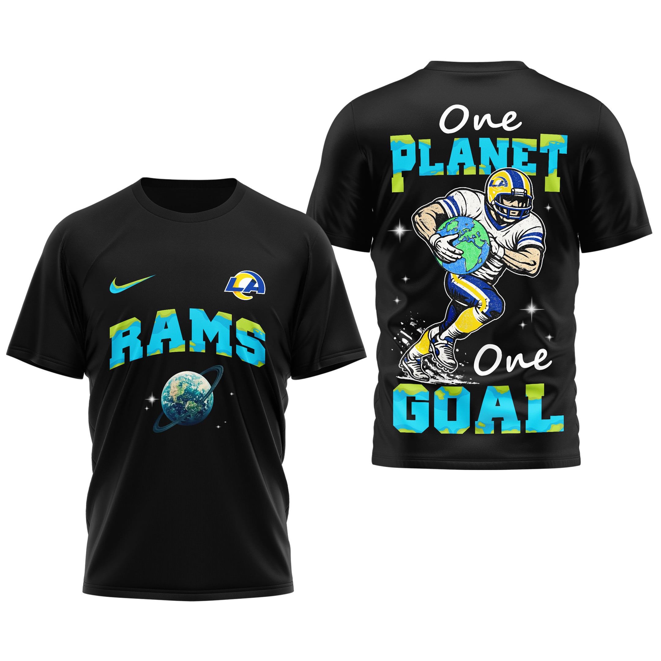 Los Angeles Rams | Premium NFL x Earth Day 3D Shirt - Image 4