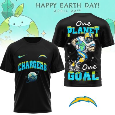 Los Angeles Chargers | Premium NFL x Earth Day 3D Shirt