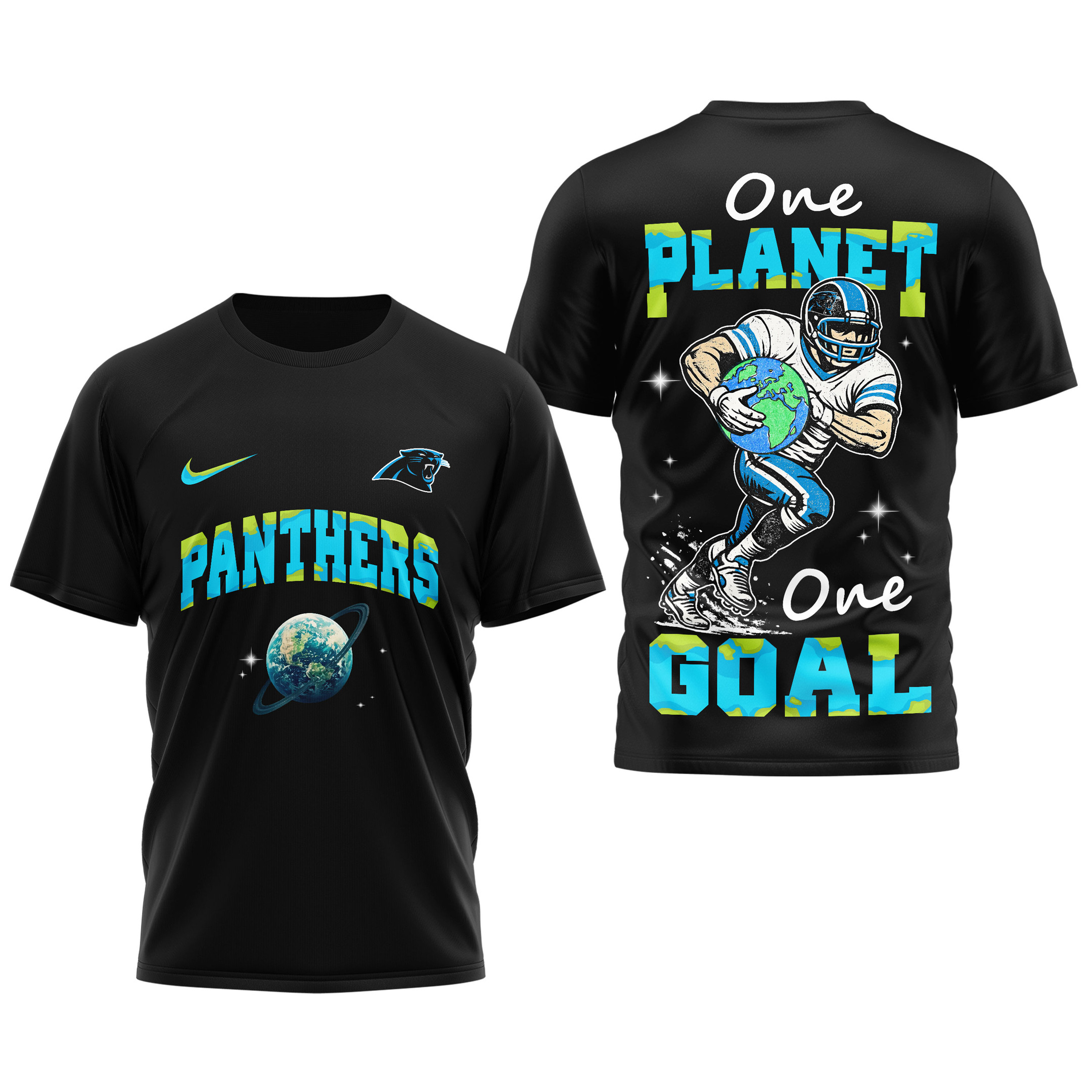 Carolina Panthers | Premium NFL x Earth Day 3D Shirt - Image 4