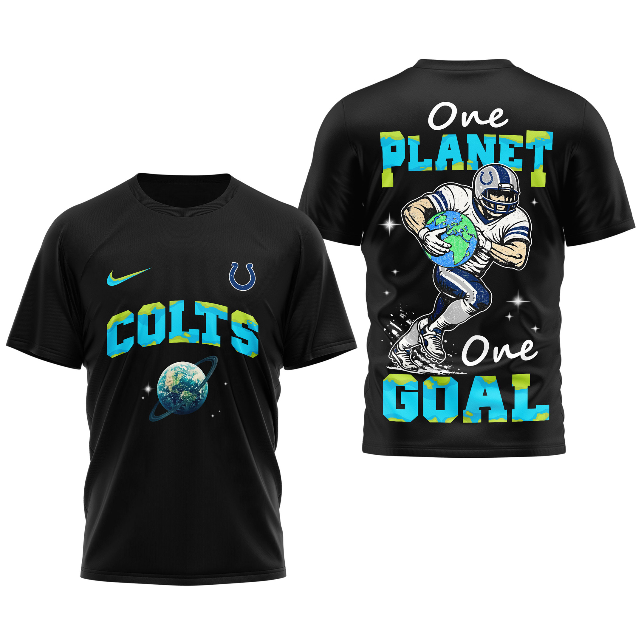 Indianapolis Colts | Premium NFL x Earth Day 3D Shirt - Image 4