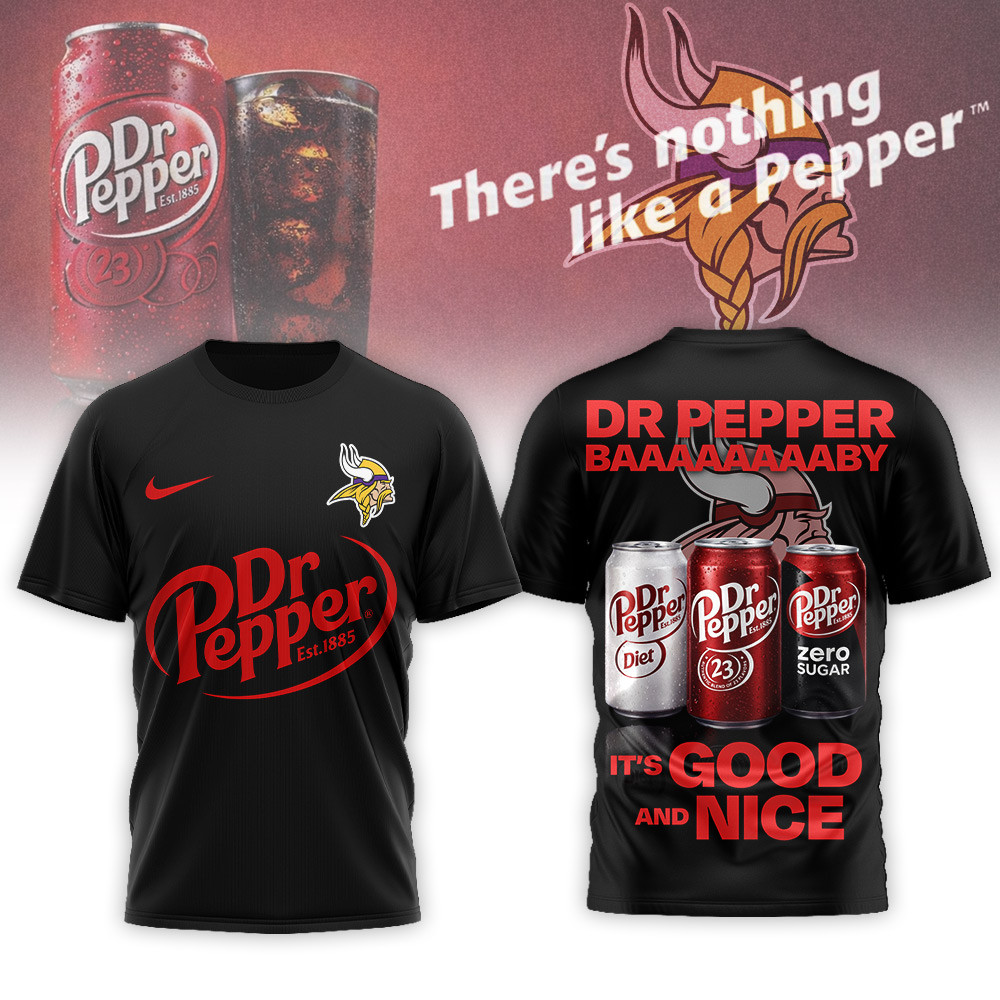 Minnesota Vikings | Premium NFL Dr Pepper 3D Shirt - Image 3