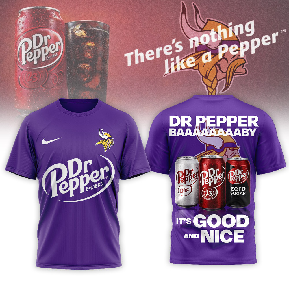 Minnesota Vikings | Premium NFL Dr Pepper 3D Shirt - Image 4
