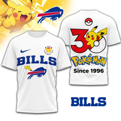 Bufffalo Bills | Premium NFL Pokemon 30th Anniversary 3D Shirt