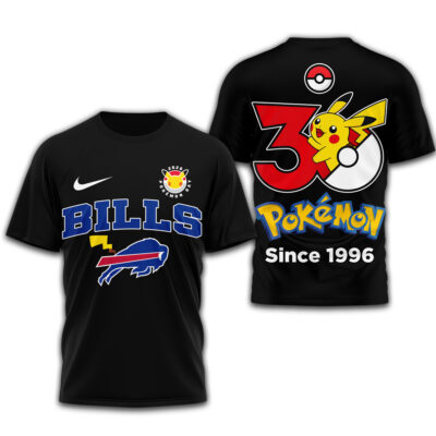 Bufffalo Bills | Premium NFL Pokemon 30th Anniversary 3D Shirt