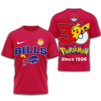 Bufffalo Bills | Premium NFL Pokemon 30th Anniversary 3D Shirt