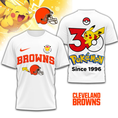 Cleveland Browns | Premium NFL Pokemon 30th Anniversary 3D Shirt
