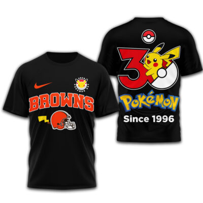 Cleveland Browns | Premium NFL Pokemon 30th Anniversary 3D Shirt