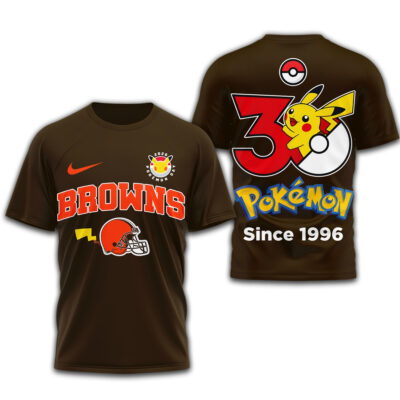 Cleveland Browns | Premium NFL Pokemon 30th Anniversary 3D Shirt