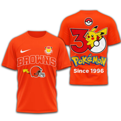 Cleveland Browns | Premium NFL Pokemon 30th Anniversary 3D Shirt