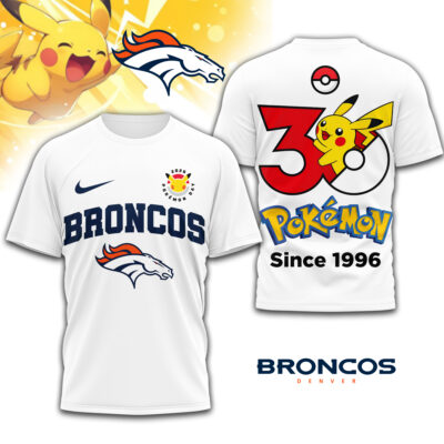 Denver Broncos | Premium NFL Pokemon 30th Anniversary 3D Shirt