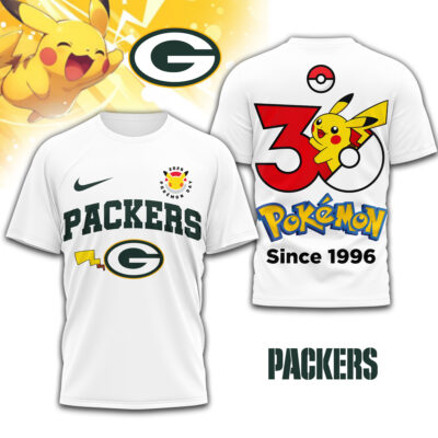 Green Bay Packers | Premium NFL Pokemon 30th Anniversary 3D Shirt