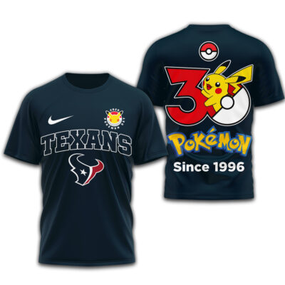 Houston Texans | Premium NFL Pokemon 30th Anniversary 3D Shirt