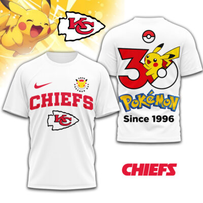 Kansas City Chiefs | Premium NFL Pokemon 30th Anniversary 3D Shirt