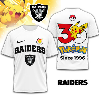 Las Vegas Raiders | Premium NFL Pokemon 30th Anniversary 3D Shirt