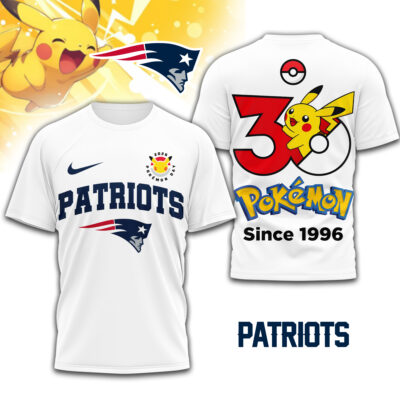 New England Patriots | Premium NFL Pokemon 30th Anniversary 3D Shirt