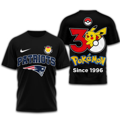 New England Patriots | Premium NFL Pokemon 30th Anniversary 3D Shirt