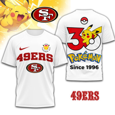 San Francisco 49ers | Premium NFL Pokemon 30th Anniversary 3D Shirt