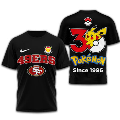 San Francisco 49ers | Premium NFL Pokemon 30th Anniversary 3D Shirt
