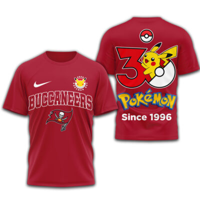 Tampa Bay Buccaneers | Premium NFL Pokemon 30th Anniversary 3D Shirt