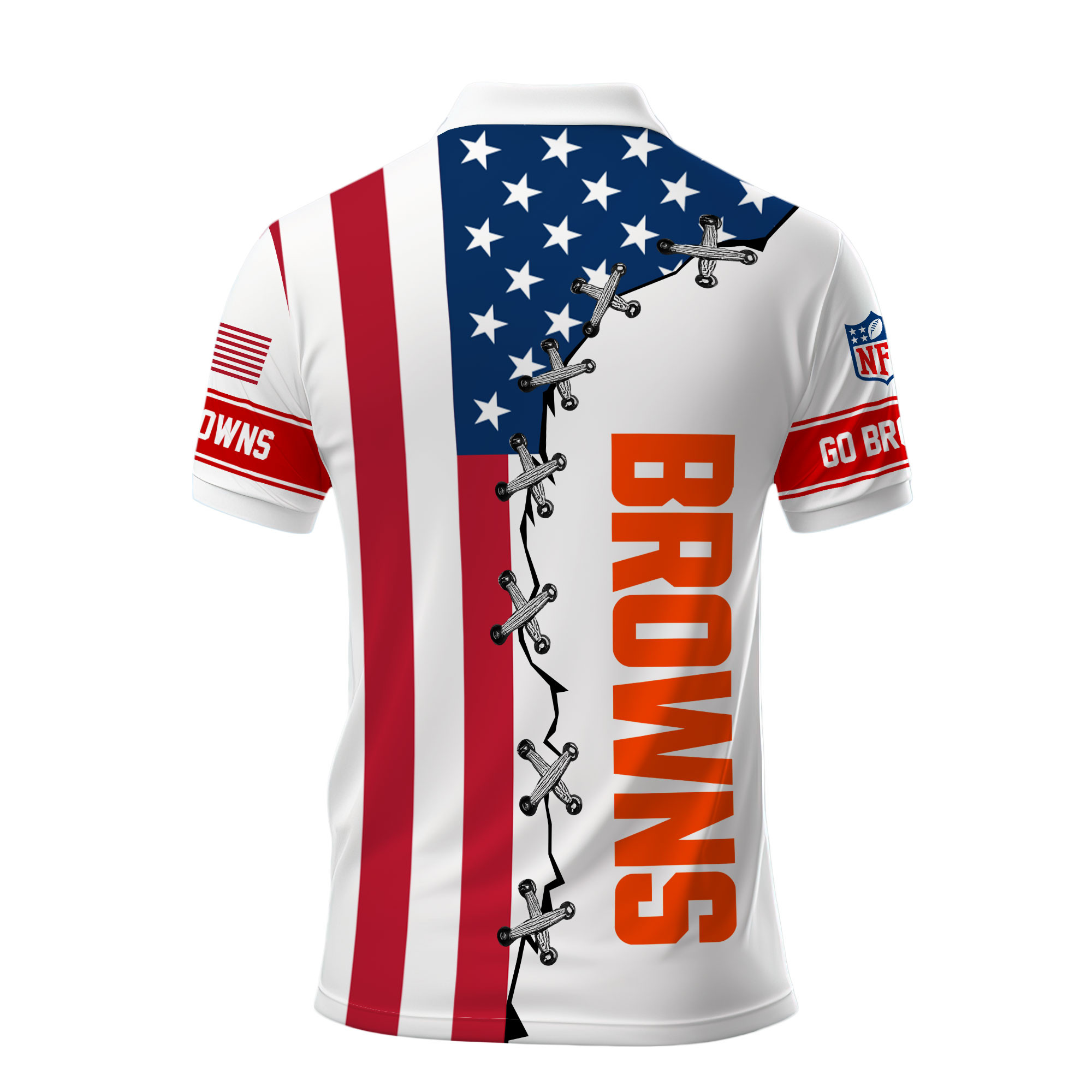 Cleveland Browns | Premium NFL Freedom American Polo - Image 3