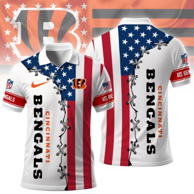 Cincinnati Bengals | Premium NFL Freedom American Polo - M