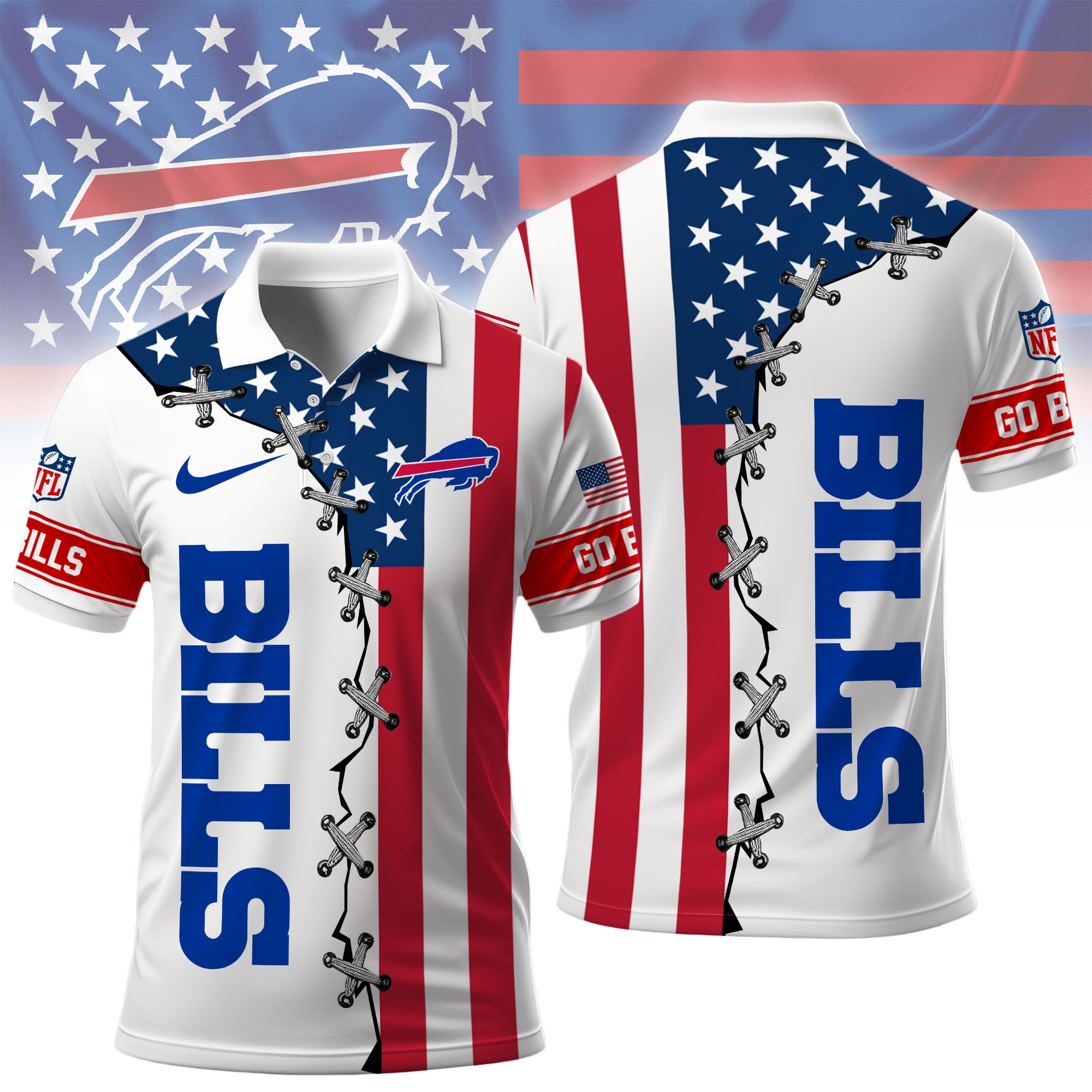 Buffalo Bills | Premium NFL Freedom American Polo