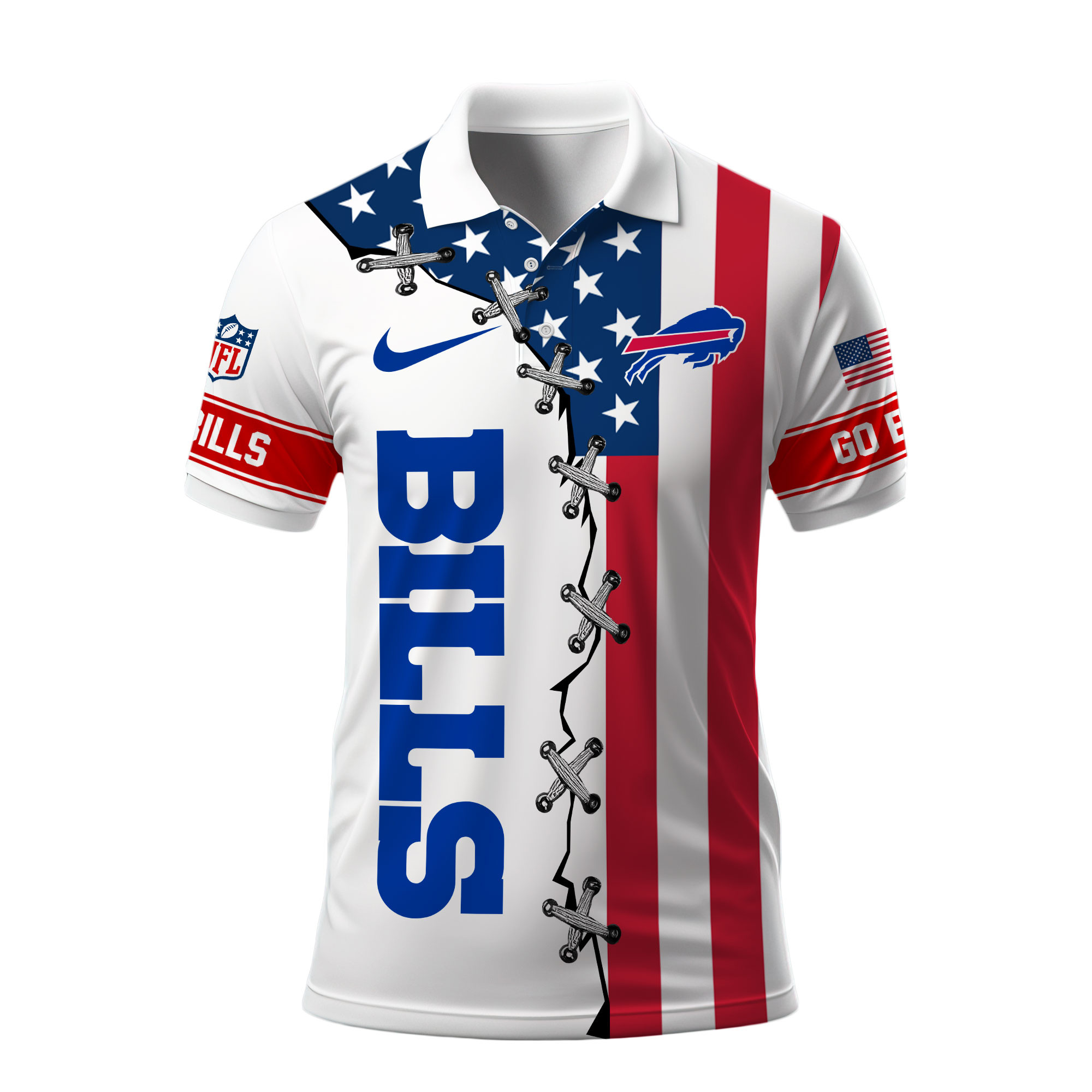 Buffalo Bills | Premium NFL Freedom American Polo - Image 2