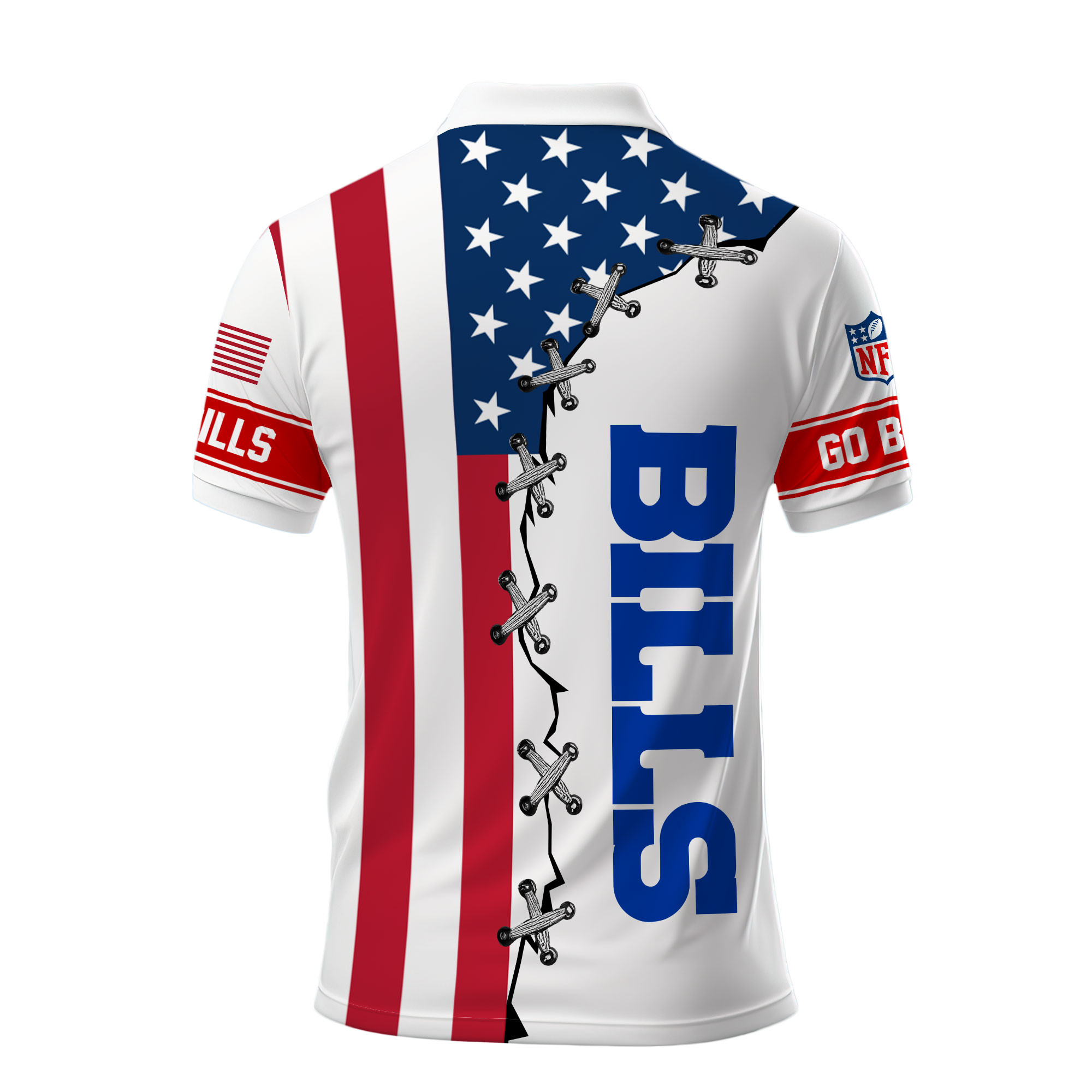 Buffalo Bills | Premium NFL Freedom American Polo - Image 3
