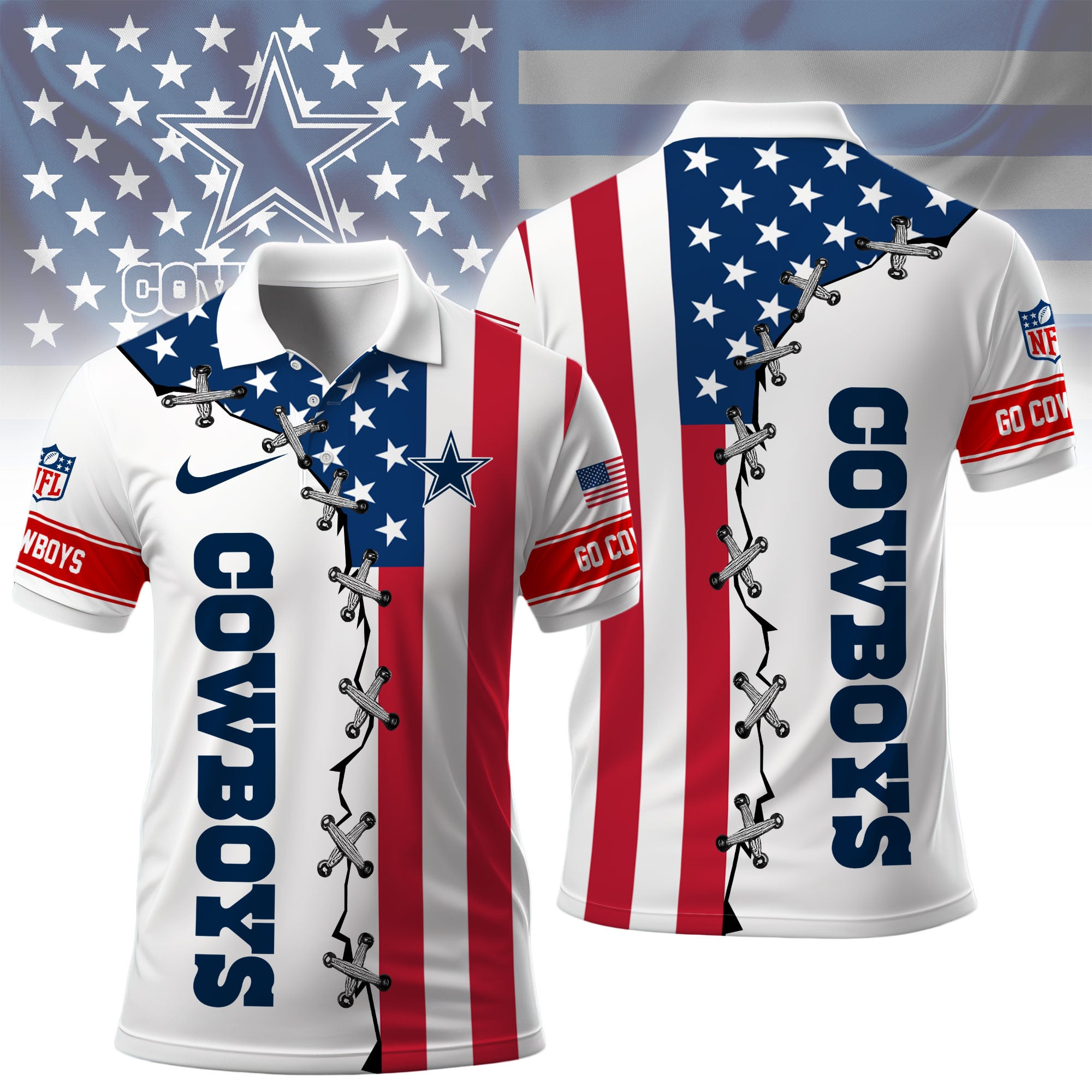 Dallas Cowboys | Premium NFL Freedom American Polo