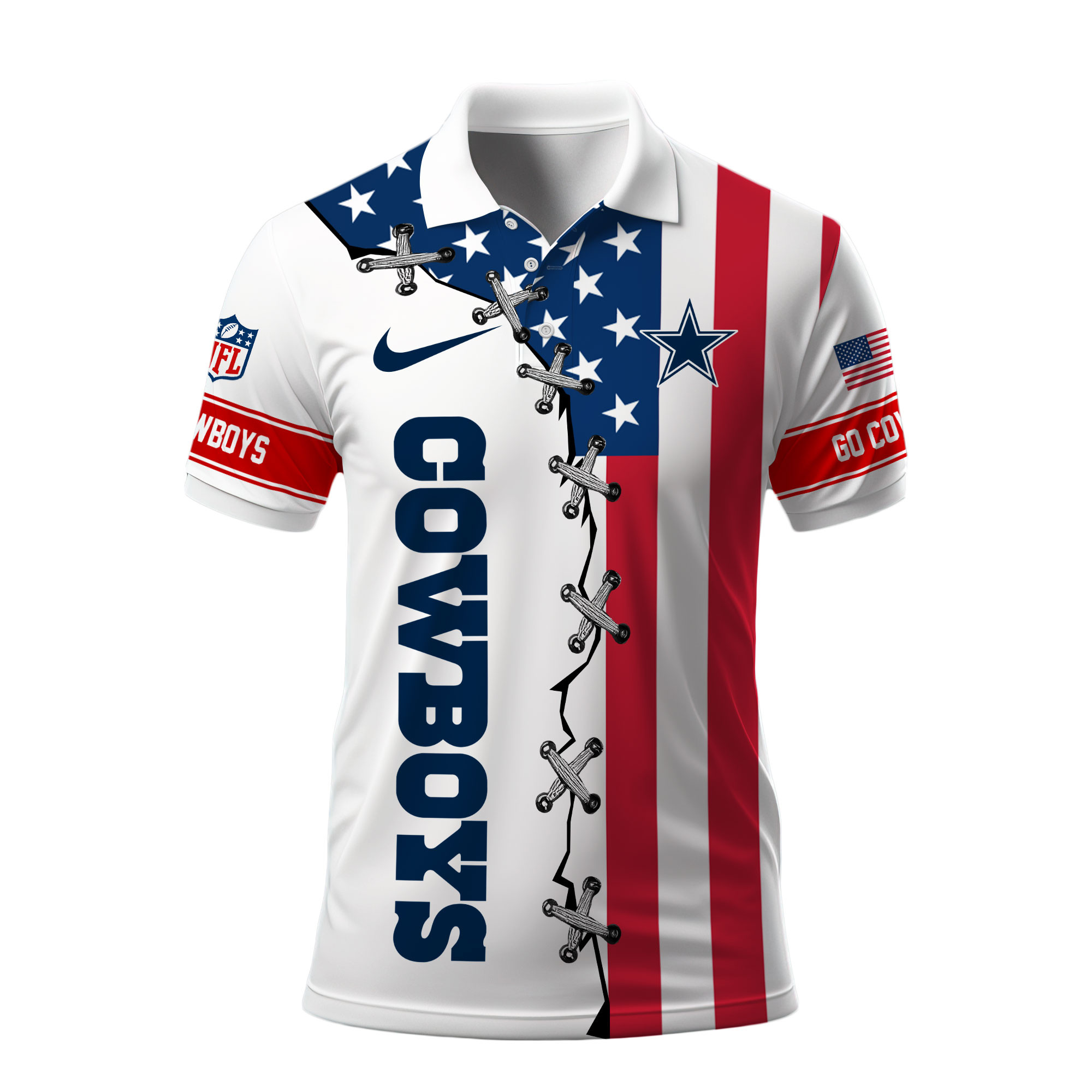 Dallas Cowboys | Premium NFL Freedom American Polo - Image 2